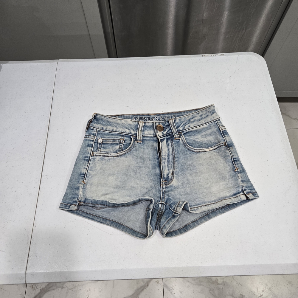 American Eagle Outfitters Faded Light Blue Denim Cutoff Shorts